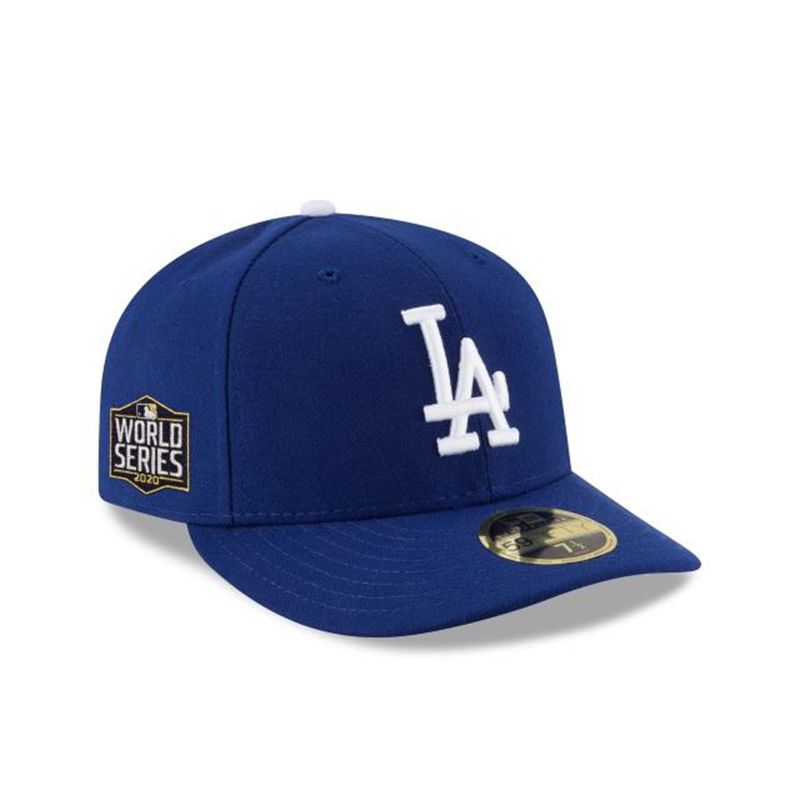 MLB Los Angeles Dodgers World Series Side Patch Low Profile 59Fifty Fitted (UOR7967) - Blue New Era Caps